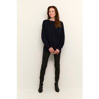 Lockerer Strickpullover mit Bootsausschnitt