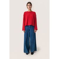 Oversized Strickpullover mit offener Kante