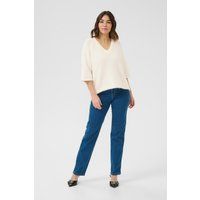 Weicher Oversized Strickpullover mit V-Ausschnitt