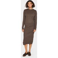 Gerippter Rundhals-Strickpullover