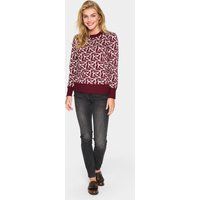 Strickpullover mit abstraktem geometrischem Muster