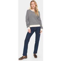 Strickpullover mit geometrischem Rautenmuster