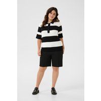 Gestreifter Polo-Strickpullover im Relaxed-Fit