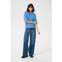 Strukturierter Loose Fit Strickpullover