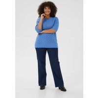 Relaxter Pullover mit Lochstrick-Struktur