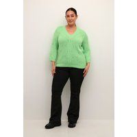 Strukturierter Pullover mit V-Ausschnitt