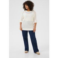 Lockerer Ajour-Strickpullover