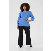 Rippstrick-Pullover mit Dreiviertelarm