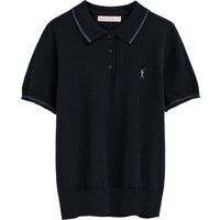 Kurzarm-Strickpolo mit Stickerei