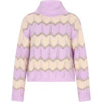 Rollkragenpullover mit Zickzack-Muster