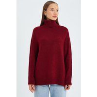 Oversized Rollkragen-Strickpullover