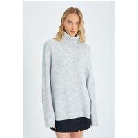 Gemütlicher Oversize Rollkragen-Strickpullover