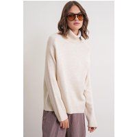Lockerer Rollkragen-Strickpullover