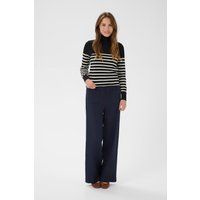 Klassischer gestreifter Rollkragenpullover