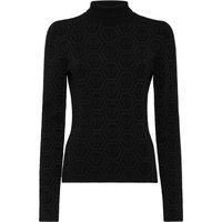 Strick-Rollkragenpullover mit Hexagon-Monogramm