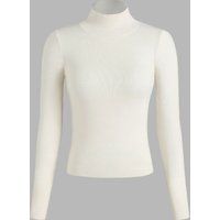 Eleganter gerippter Slim-Fit Rollkragen