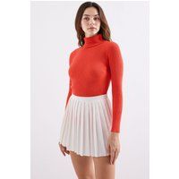 Gerippter Rollkragenpullover