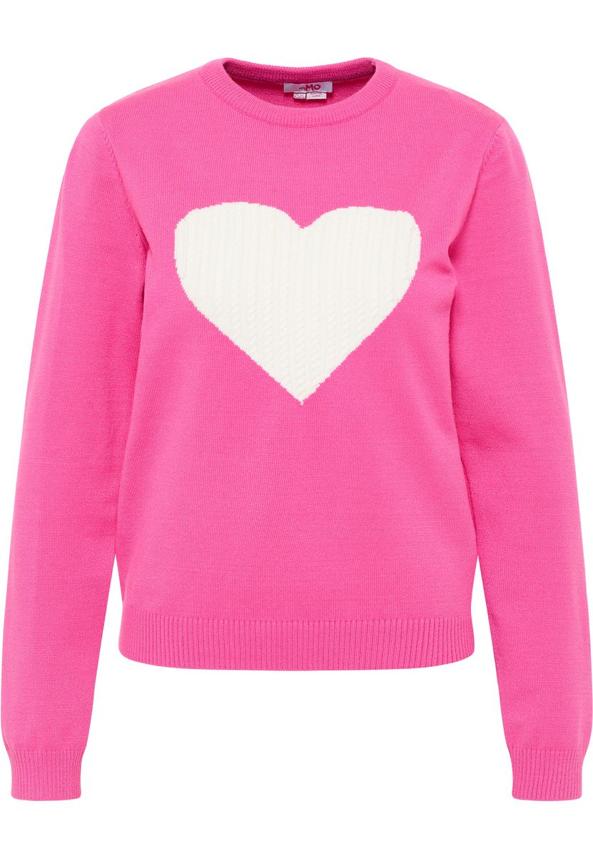 Strickpullover mit Herz-Intarsie