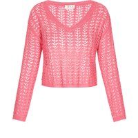 Boho-Pullover mit Ajourmuster
