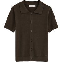 Kurzarm-Cardigan mit Polokragen