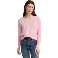 Klassischer Baumwollpullover mit V-Ausschnitt