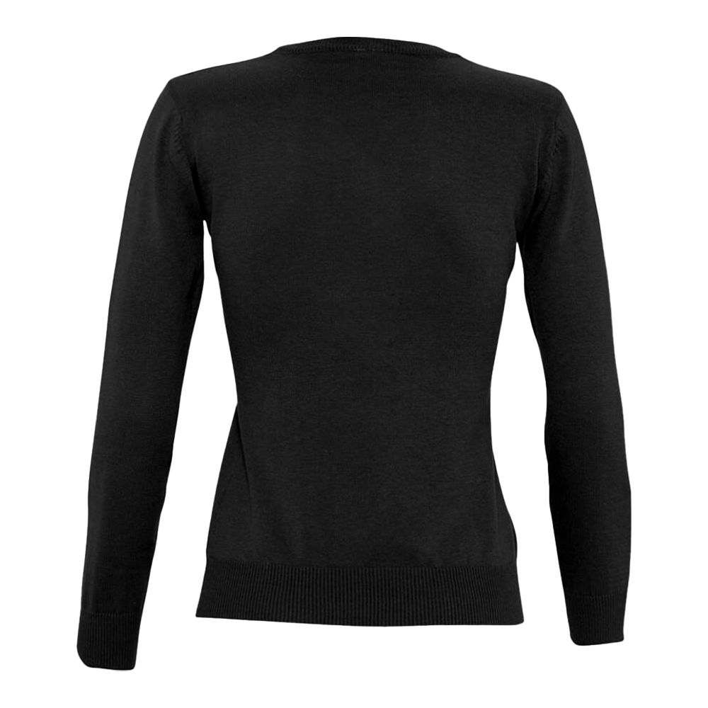 Klassischer Feinstrick-V-Ausschnitt Pullover