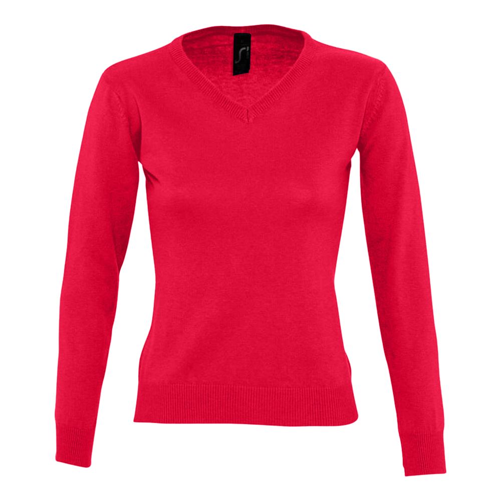 Klassischer Strickpullover mit V-Ausschnitt