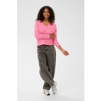 Lockerer Strickpullover mit V-Ausschnitt