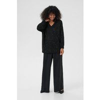 Funkelnder Oversize-V-Strickpullover