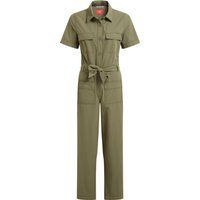 Kurzärmliger Utility-Jumpsuit mit Gürtel