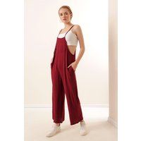 Lässiger Latz-Jumpsuit mit weitem Bein