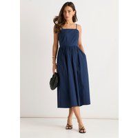 Jumpsuit mit eckigem Ausschnitt und weitem Bein