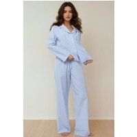 Gestreiftes Baumwollmix-Pyjama-Set