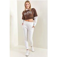 Alaska Crop-Hoodie Jogginganzug Set