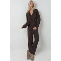 Klassisches Strick-Pyjama-Set mit Knopfleiste