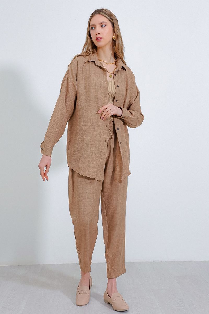 Set aus Leinenmischung mit Hose
