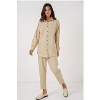 Set aus Leinenmix Hemd und Hose