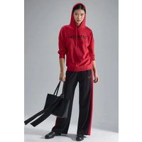 Besticktes Hoodie- und Weithosen-Set