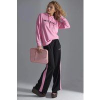Besticktes Hoodie-Set mit weiten Hosen