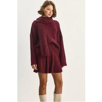 Rippstrick-Set aus Pullover und Rock