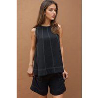 Relaxtes Co-ord-Set mit Kontrastnähten