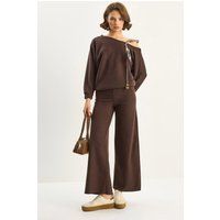 Asymmetrisches Rippstrick Co-ord Set