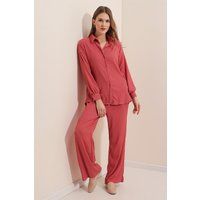 Texturiertes Hemd- und Hosen-Set