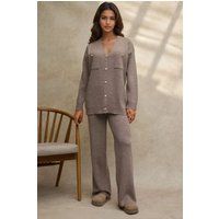 Oversized Strick-Set mit V-Ausschnitt