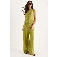 Ärmellose Weste und weite Hose Set