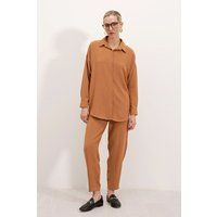 Strukturiertes Oversized Seersucker-Set