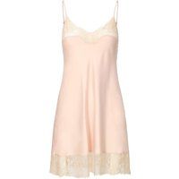 Elegantes Satinkleid mit Spitzenbesatz
