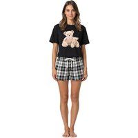 Pyjama-Set mit Teddybär-Print