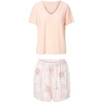 Kurzes Pyjama-Set mit Blumendruck