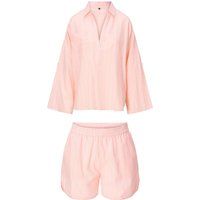 Entspanntes Pyjama-Set aus Strukturbaumwolle